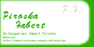 piroska habert business card